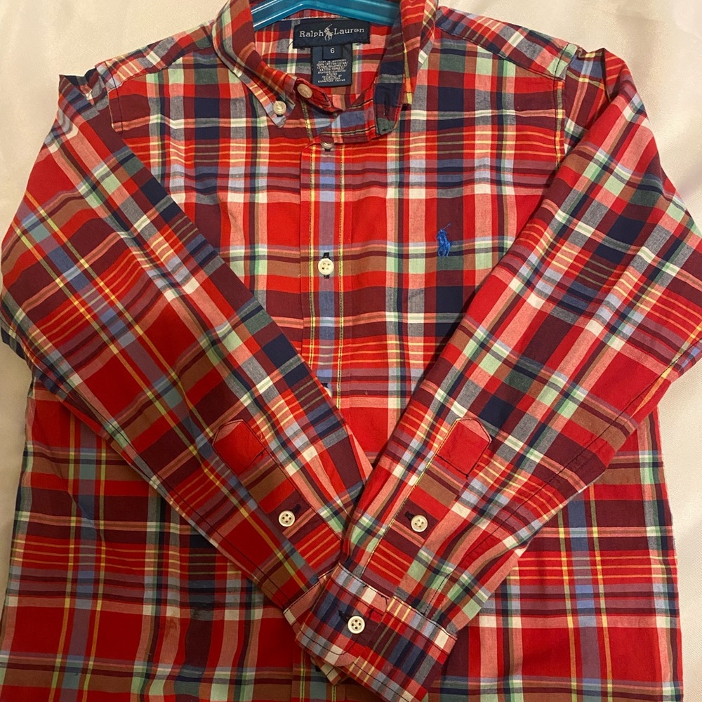 Ralph Lauren Button Shirt Boys Size 6